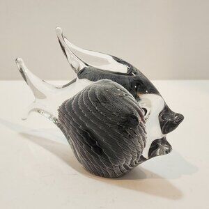 Vintage Signed FM Konstglas Marcolin Fumato Hand Blown Glass Fish Figurine